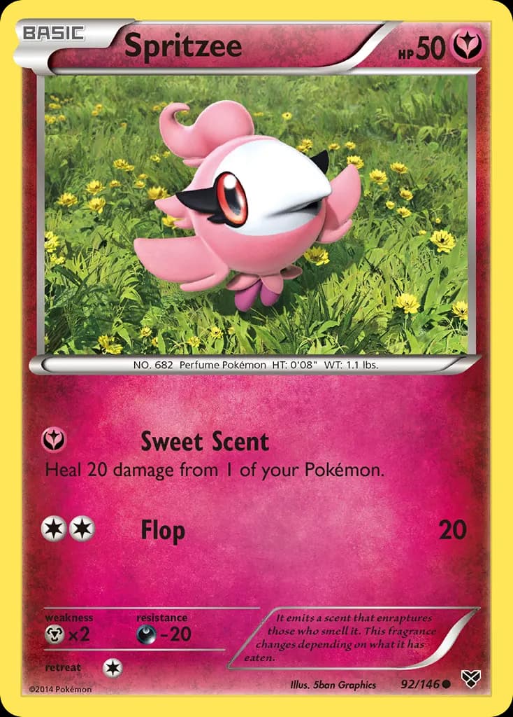 Spritzee — XY 92 Pokémon card