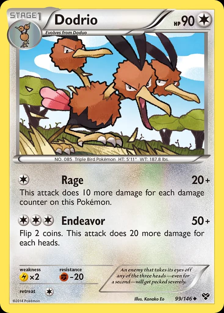 Dodrio — XY 99 Pokémon card