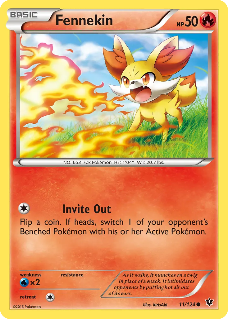 Fennekin — Fates Collide 11 Pokémon card