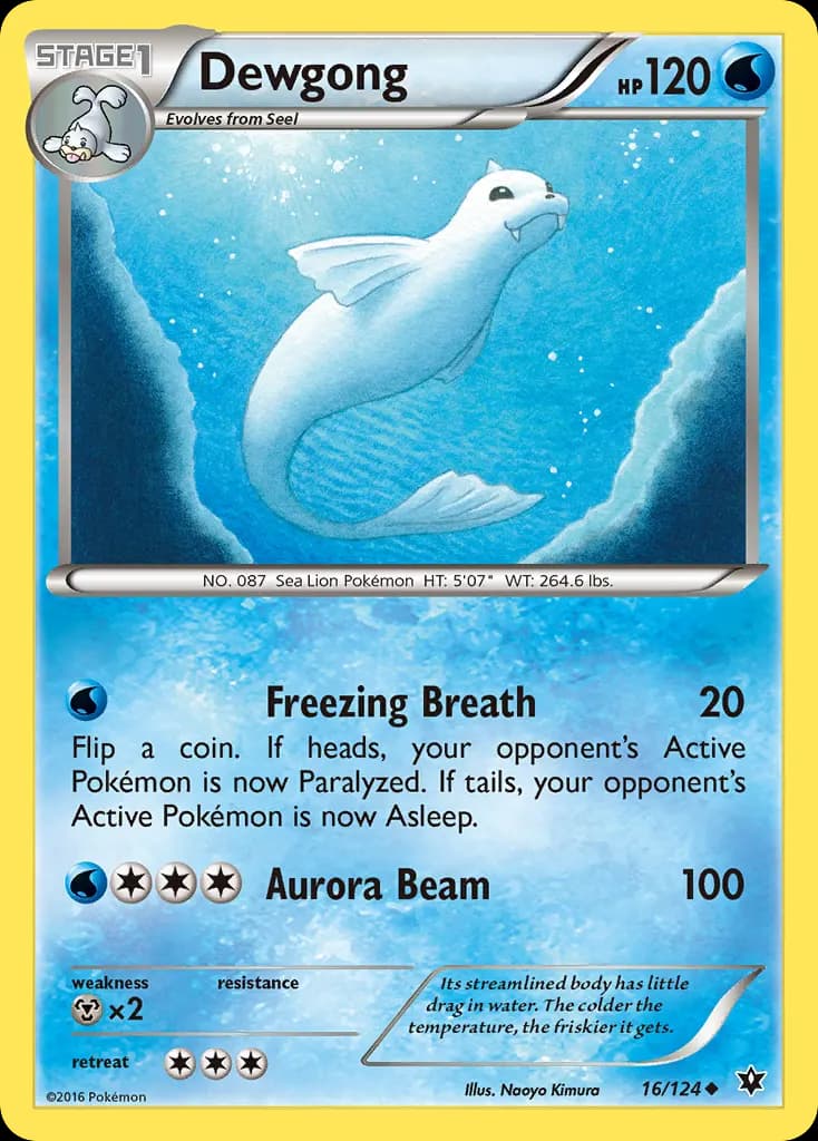Dewgong — Fates Collide 16 Pokémon card