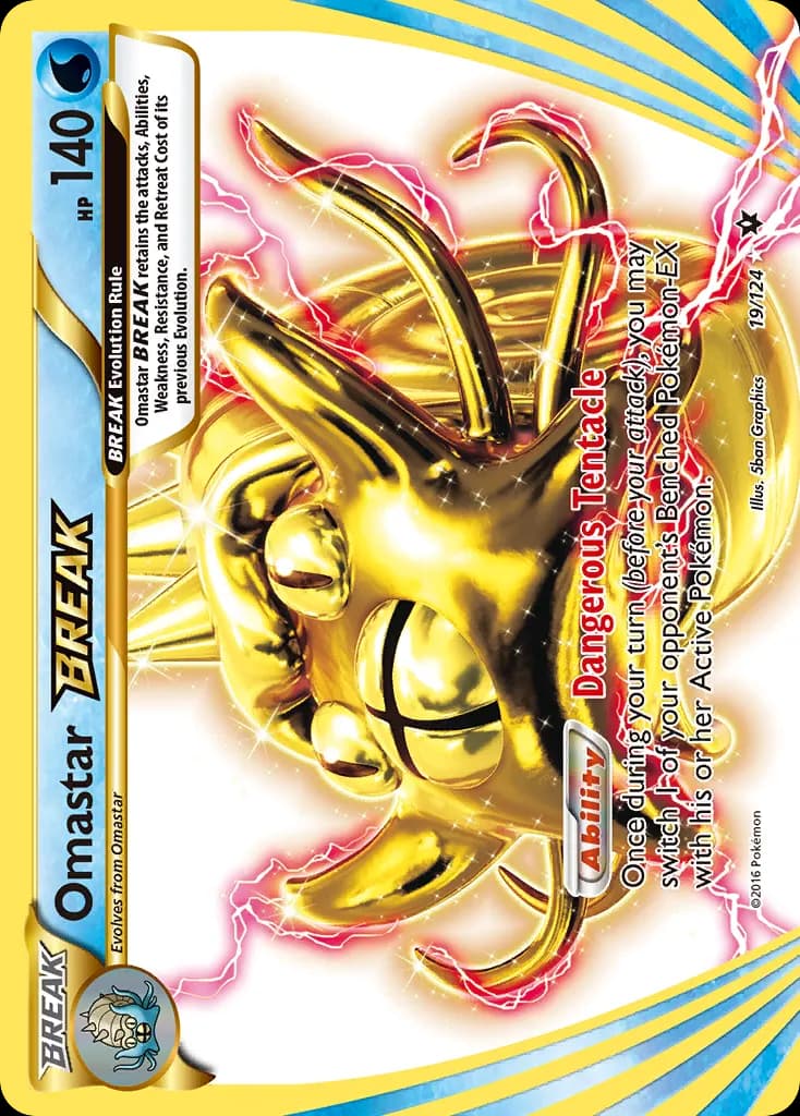 Omastar BREAK — Fates Collide 19 Pokémon card
