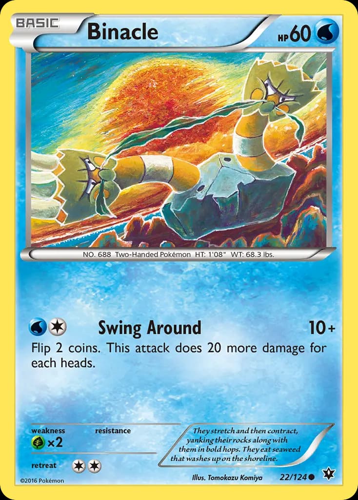 Binacle — Fates Collide 22 Pokémon card