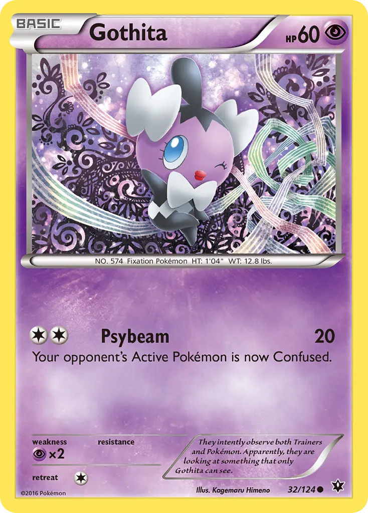 Gothita — Fates Collide 32 Pokémon card