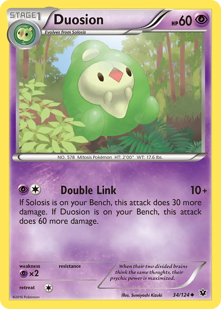 Duosion — Fates Collide 34 Pokémon card