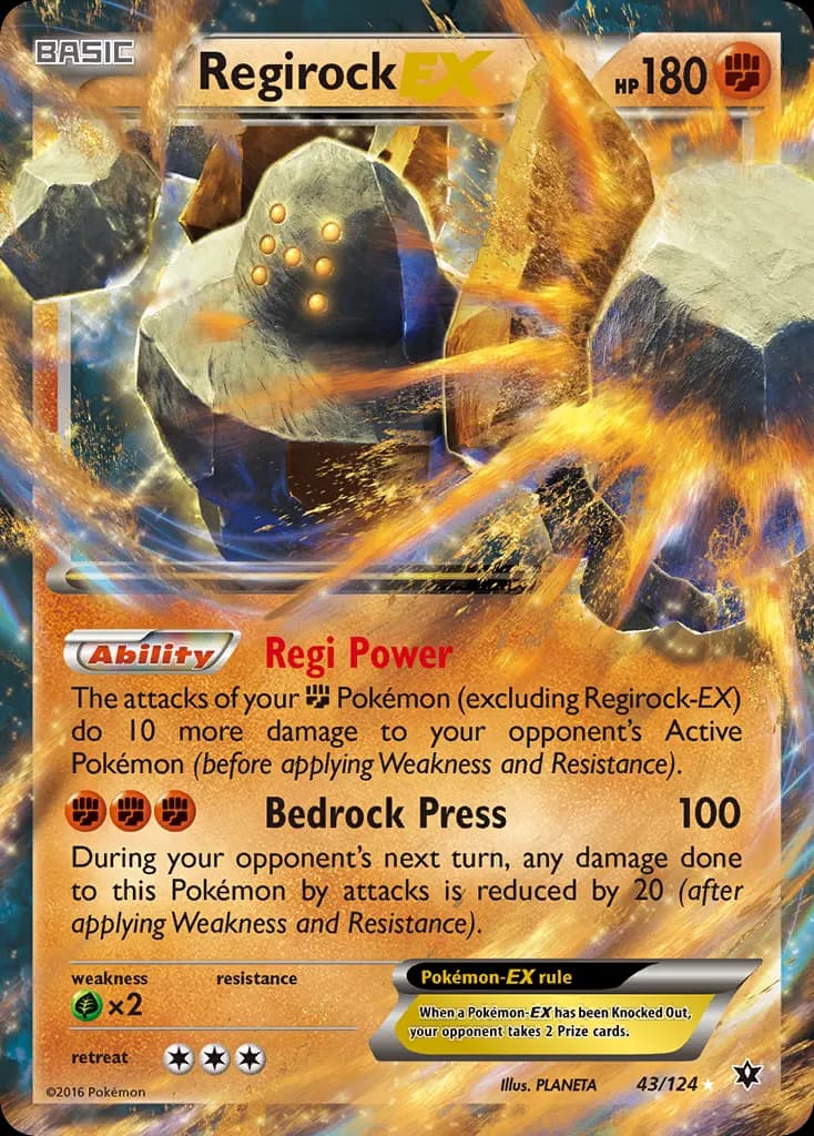 Regirock-EX — Fates Collide 43 Pokémon card