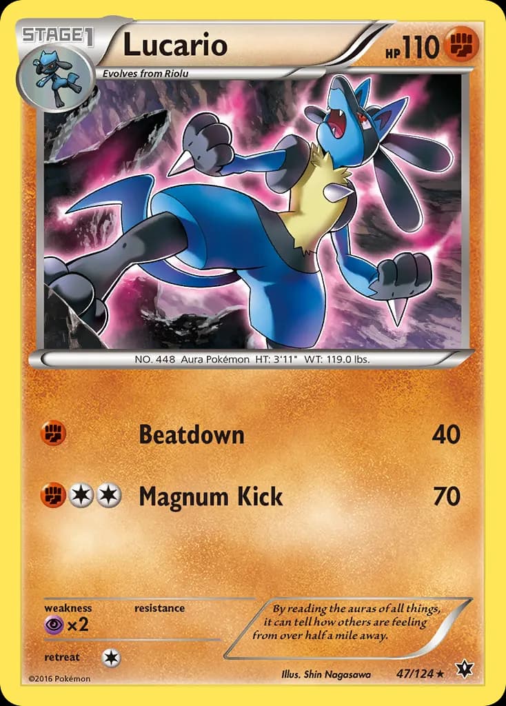 Lucario — Fates Collide 47 Pokémon card