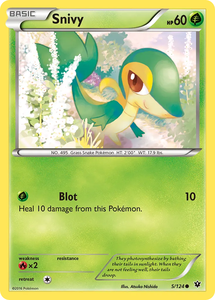 Snivy — Fates Collide 5 Pokémon card