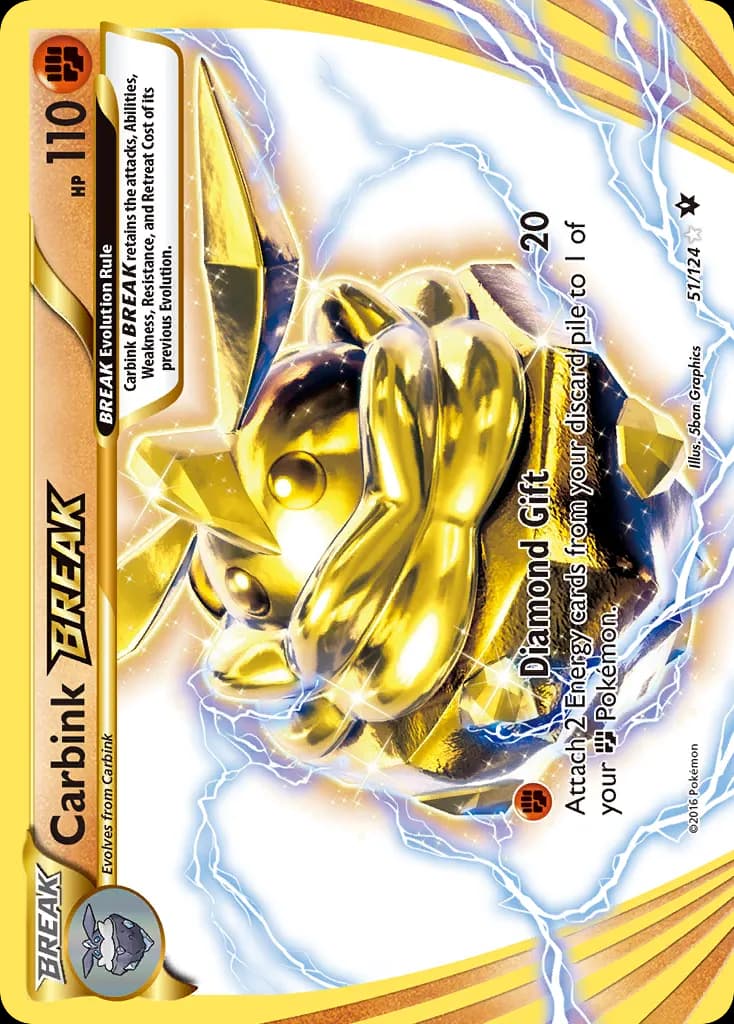 Carbink BREAK — Fates Collide 51 Pokémon card
