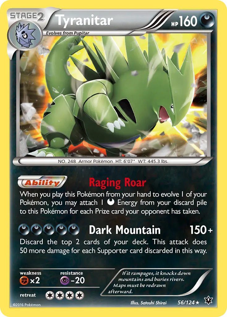 Tyranitar — Fates Collide 56 Pokémon card
