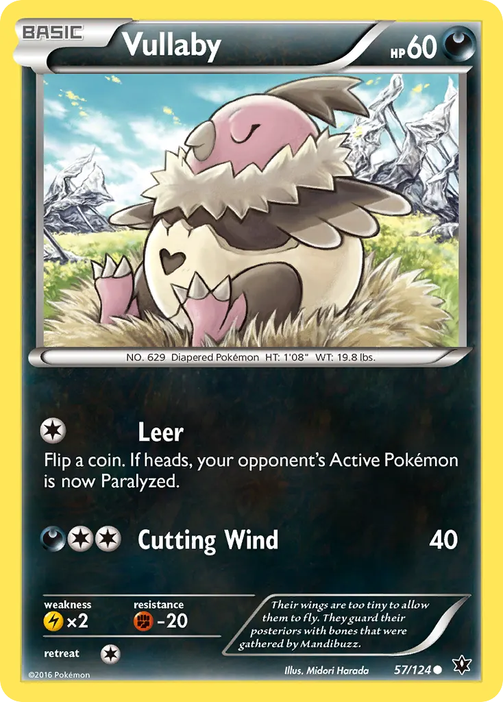 Vullaby — Fates Collide 57 Pokémon card
