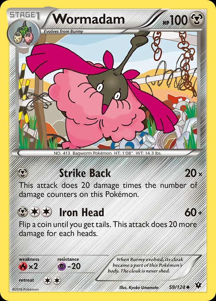 Wormadam — Fates Collide 59 Pokémon card