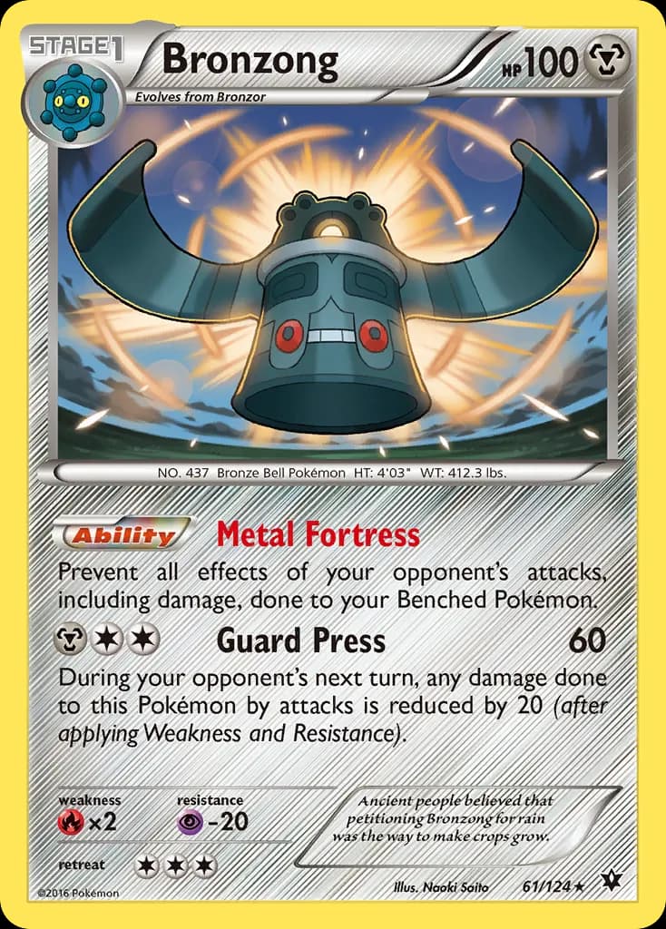 Bronzong — Fates Collide 61 Pokémon card