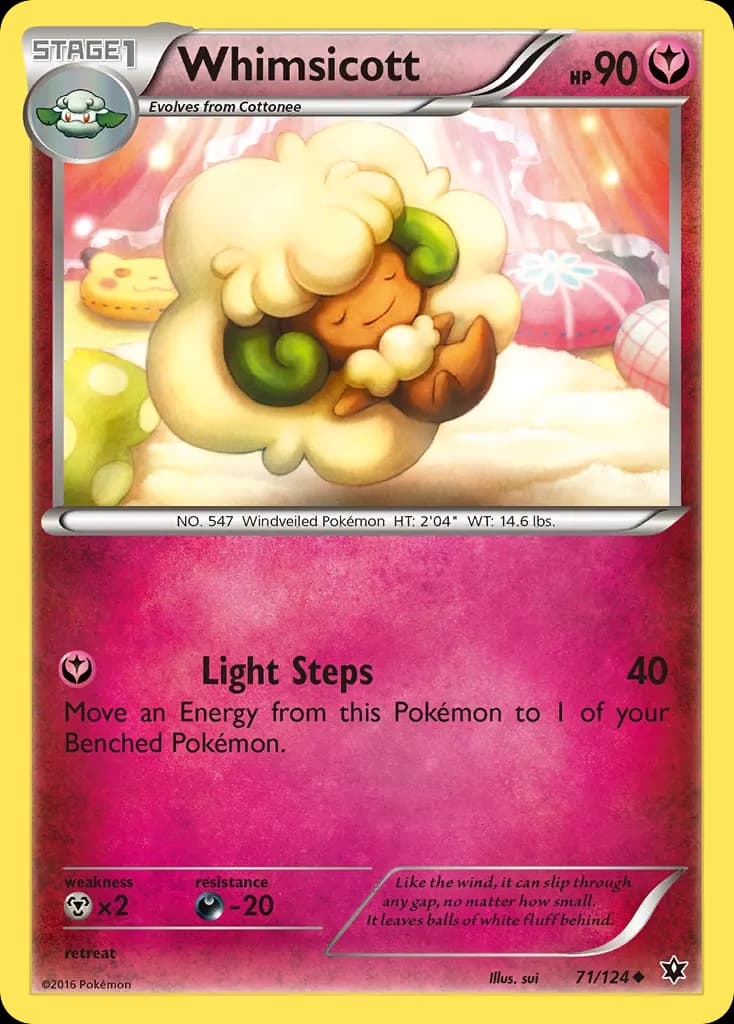 Whimsicott — Fates Collide 71 Pokémon card