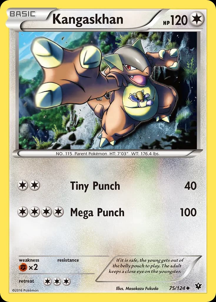 Kangaskhan — Fates Collide 75 Pokémon card