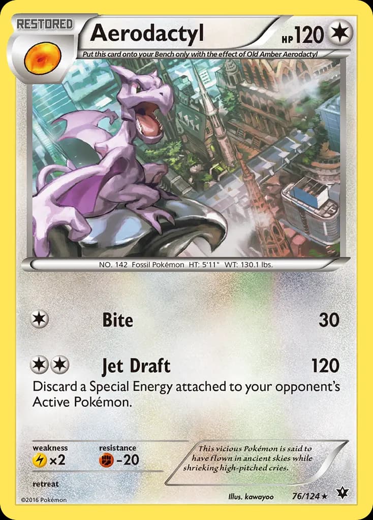 Aerodactyl — Fates Collide 76 Pokémon card