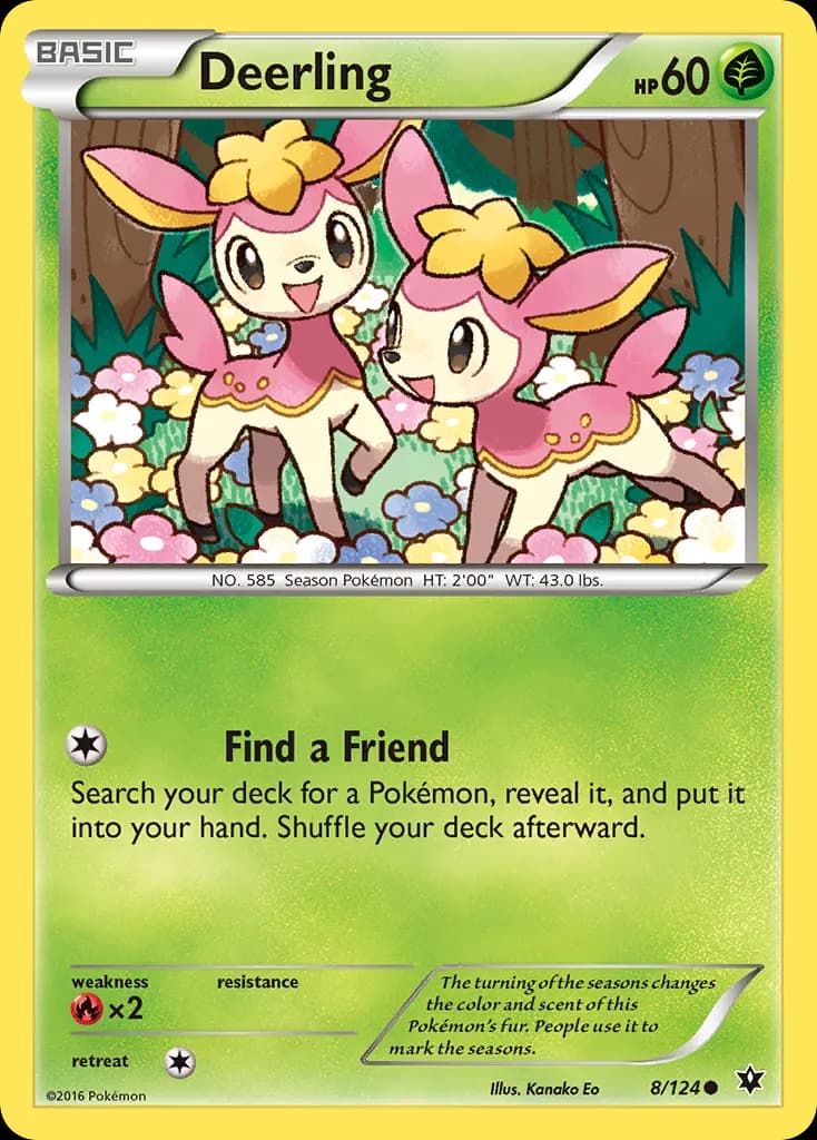 Deerling — Fates Collide 8 Pokémon card