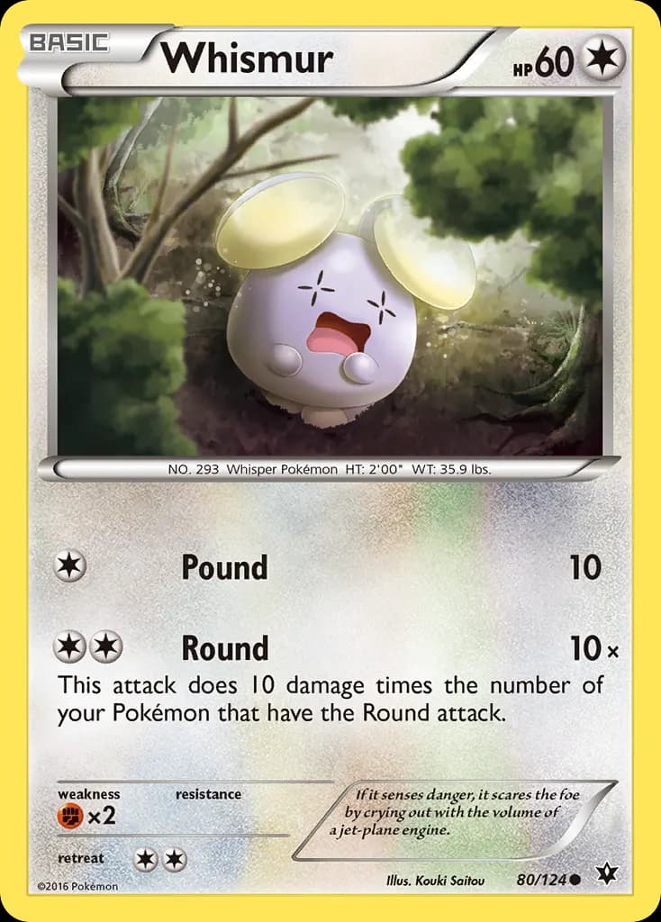 Whismur — Fates Collide 80 Pokémon card