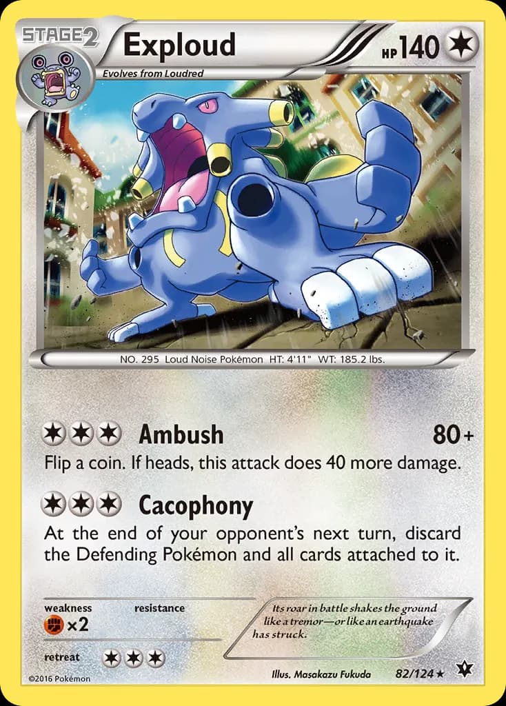 Exploud — Fates Collide 82 Pokémon card