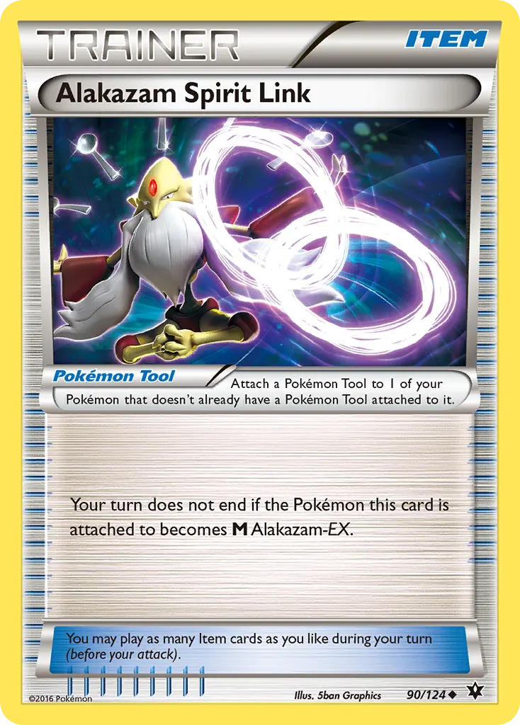 Alakazam Spirit Link — Fates Collide 90 Pokémon card