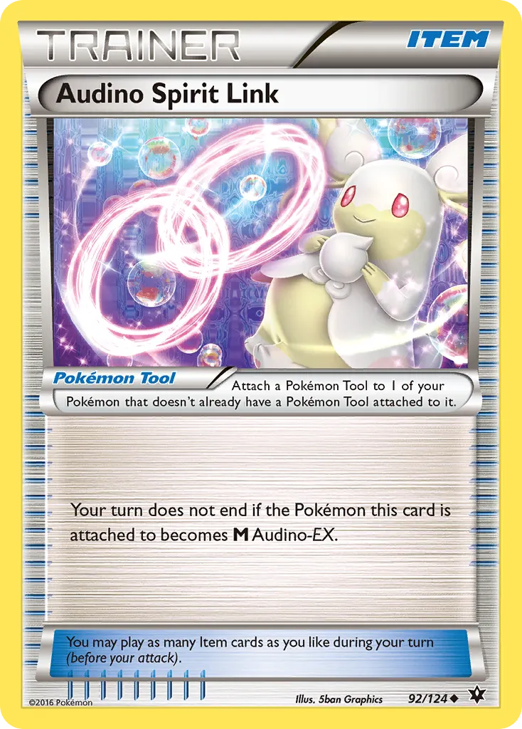 Audino Spirit Link — Fates Collide 92 Pokémon card
