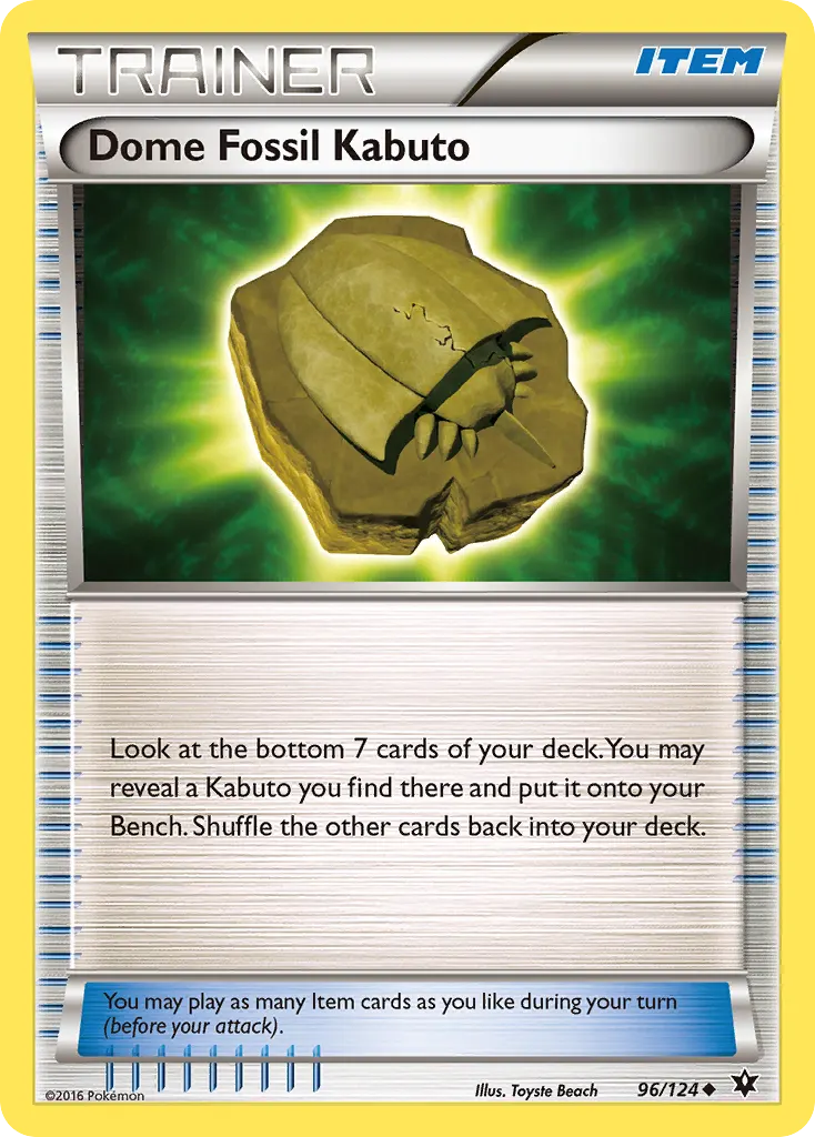 Dome Fossil Kabuto — Fates Collide 96 Pokémon card