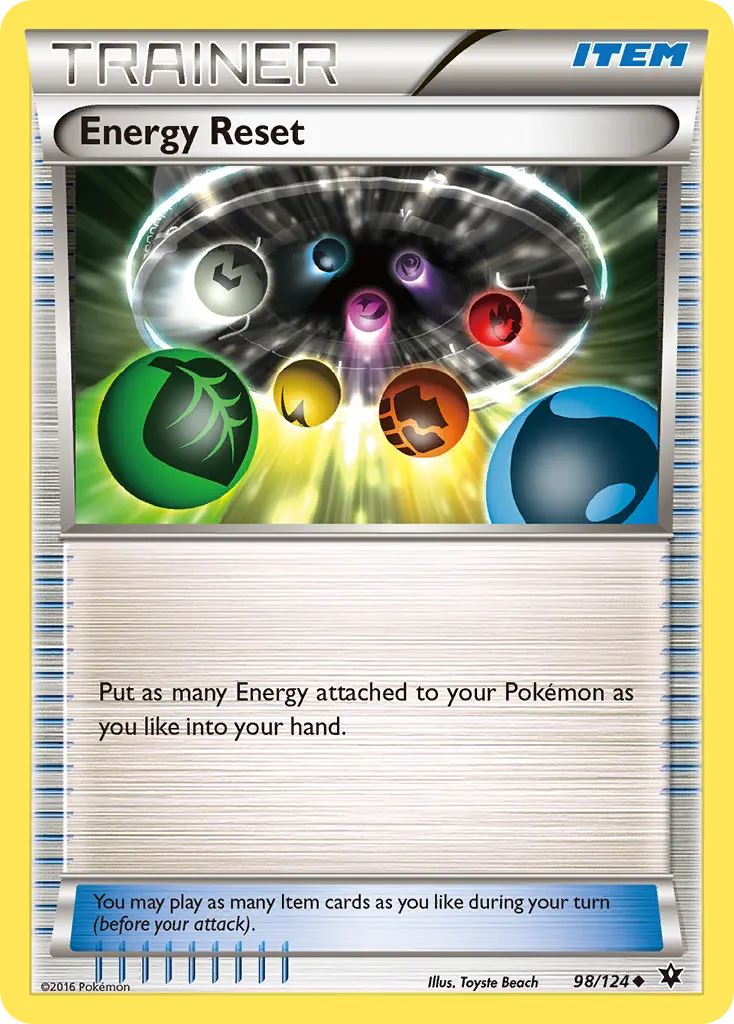 Energy Reset — Fates Collide 98 Pokémon card