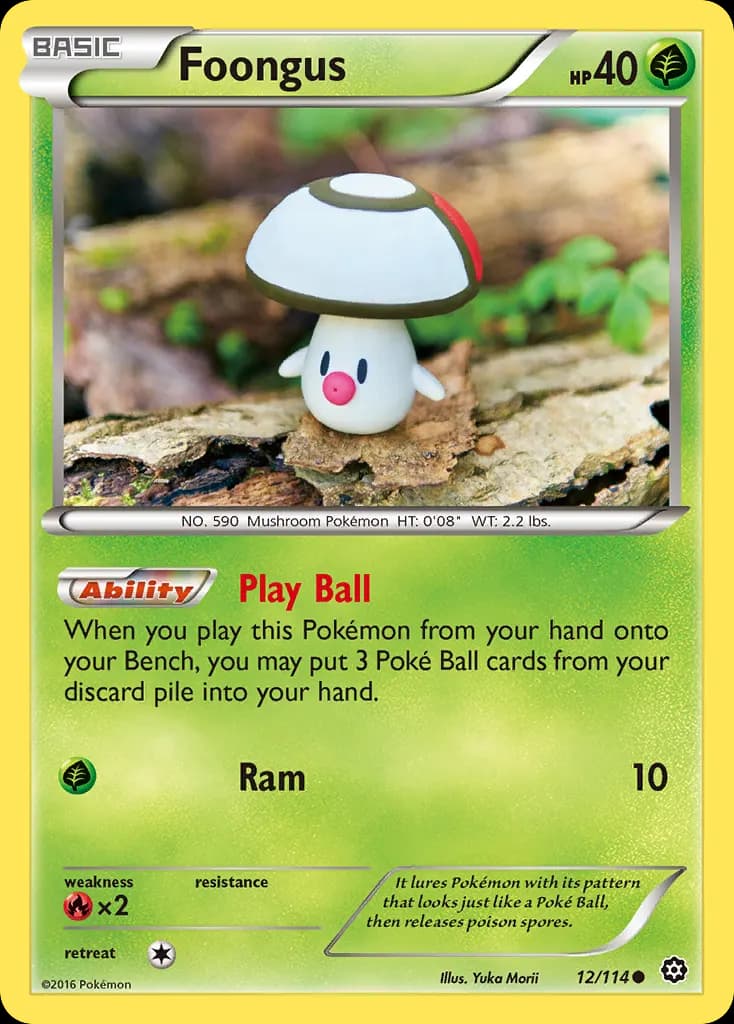 Foongus — Steam Siege 12 Pokémon card
