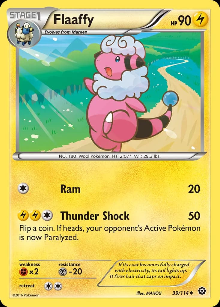 Flaaffy — Steam Siege 39 Pokémon card
