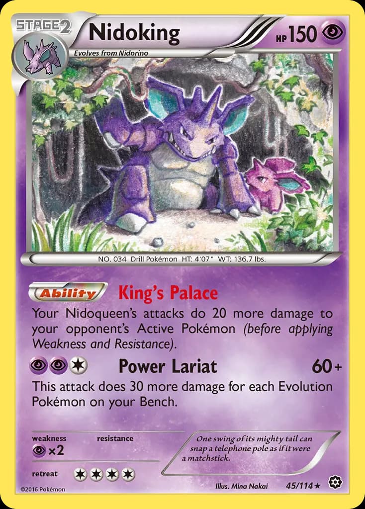 Nidoking — Steam Siege 45 Pokémon card