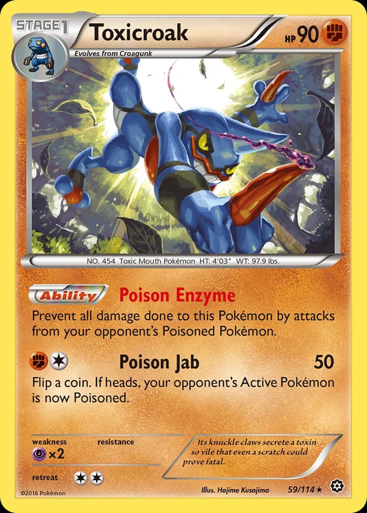 Toxicroak — Steam Siege 59 Pokémon card