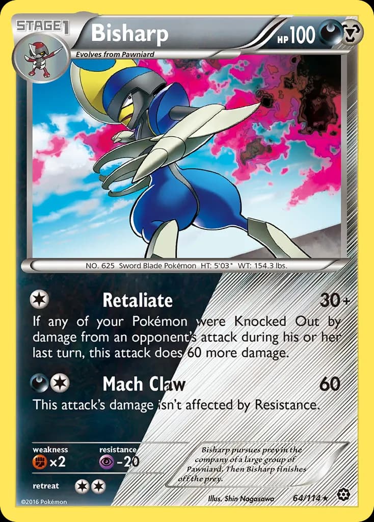 Bisharp — Steam Siege 64 Pokémon card