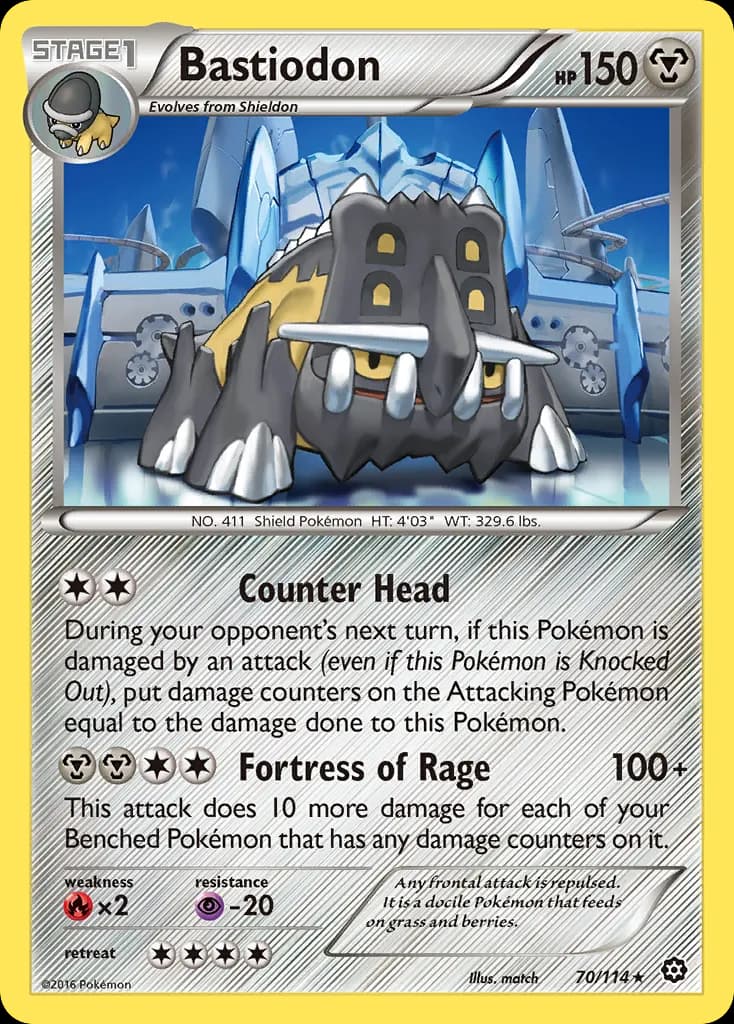 Bastiodon — Steam Siege 70 Pokémon card
