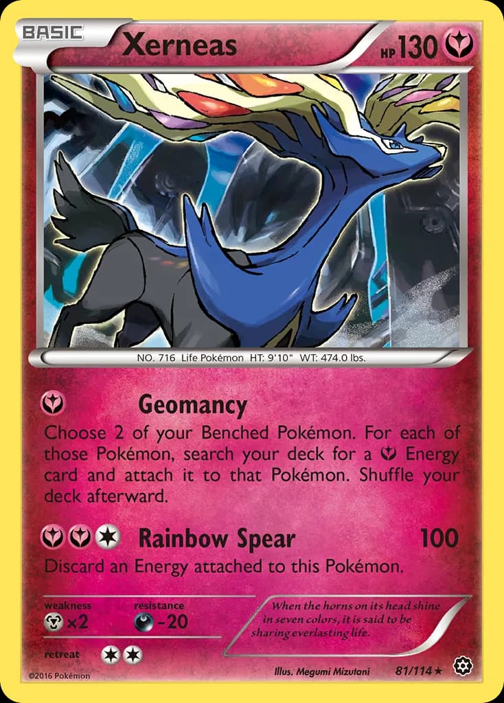 Xerneas — Steam Siege 81 Pokémon card