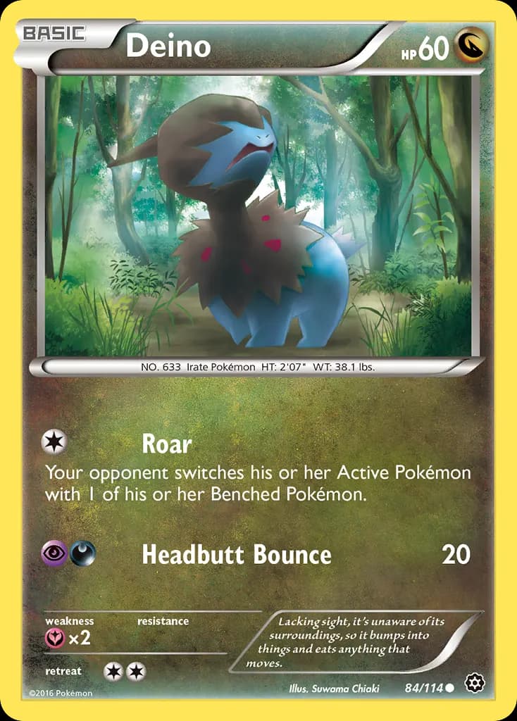 Deino — Steam Siege 84 Pokémon card