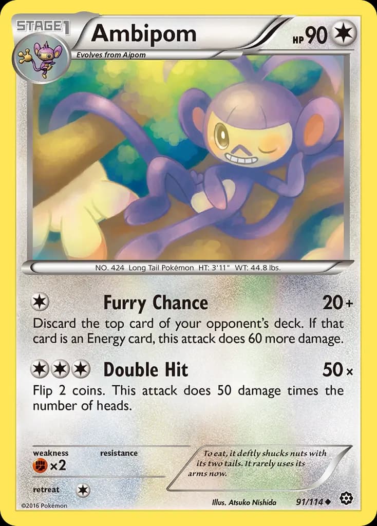 Ambipom — Steam Siege 91 Pokémon card