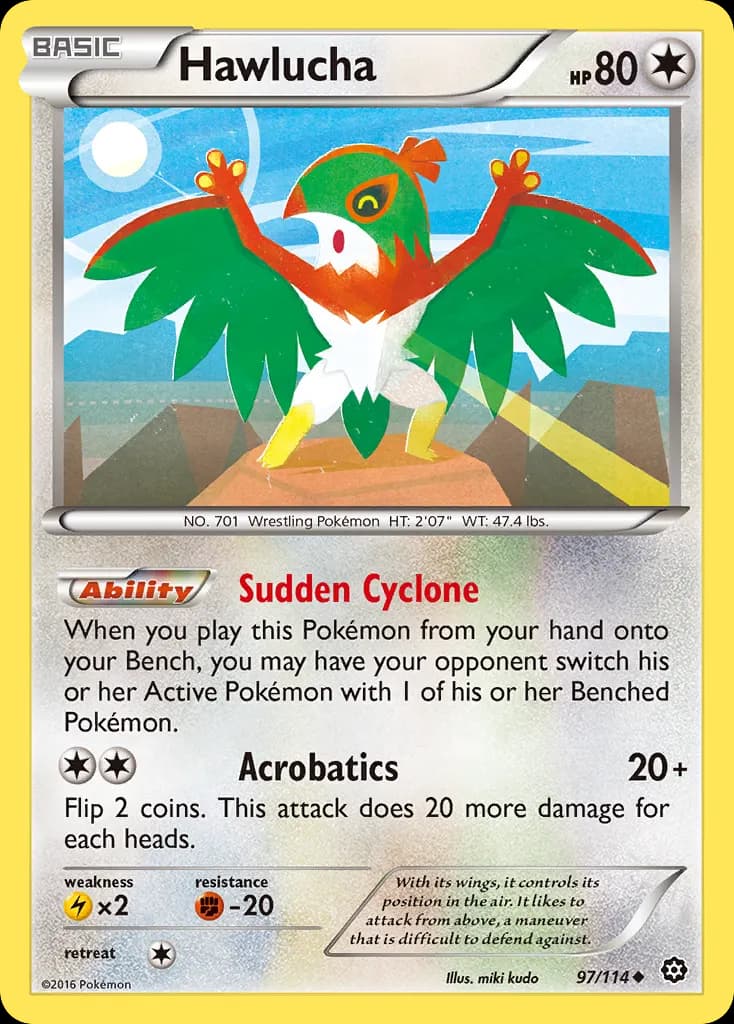Hawlucha — Steam Siege 97 Pokémon card