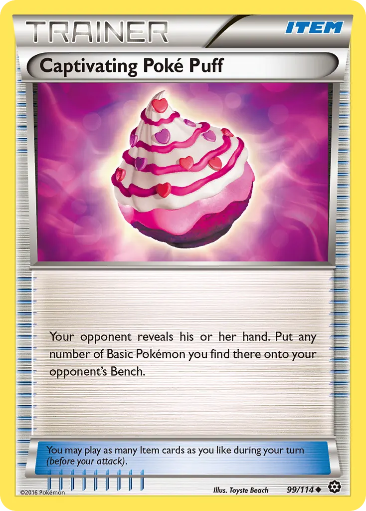Captivating Poké Puff — Steam Siege 99 Pokémon card