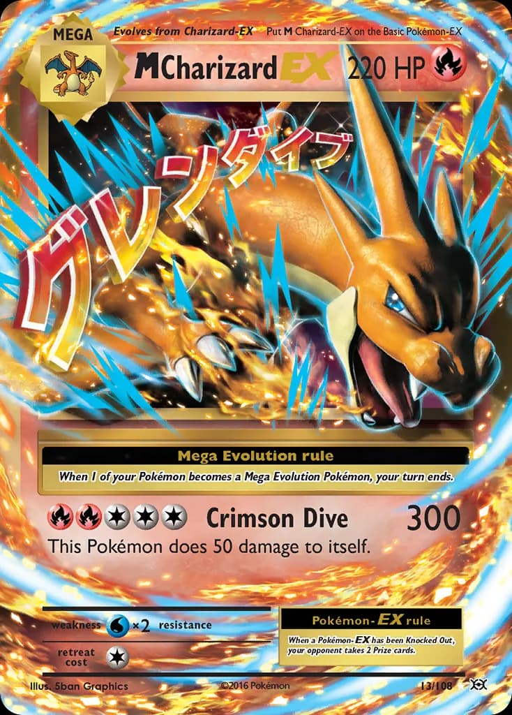 M Charizard-EX — Evolutions 13 Pokémon card