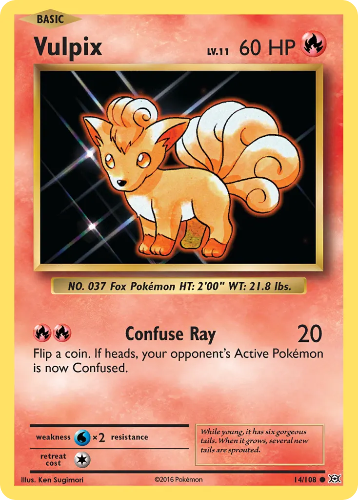 Vulpix — Evolutions 14 Pokémon card