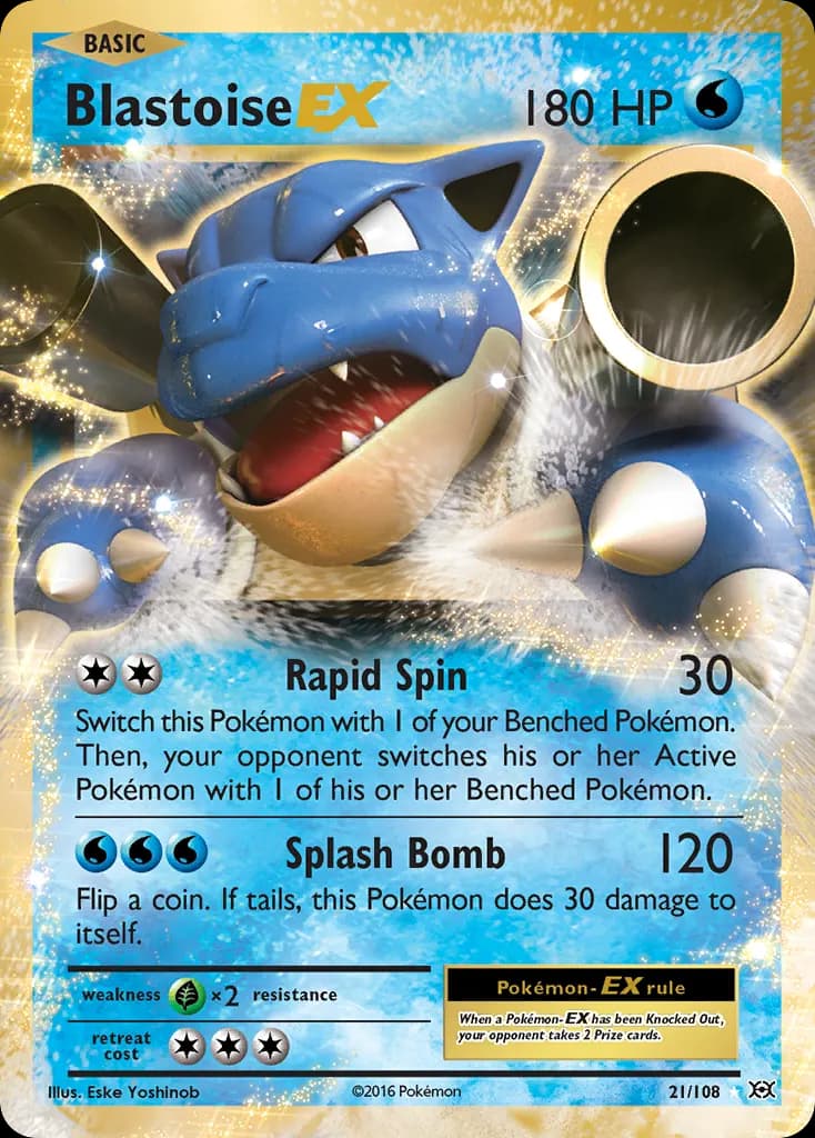 Blastoise-EX — Evolutions 21 Pokémon card