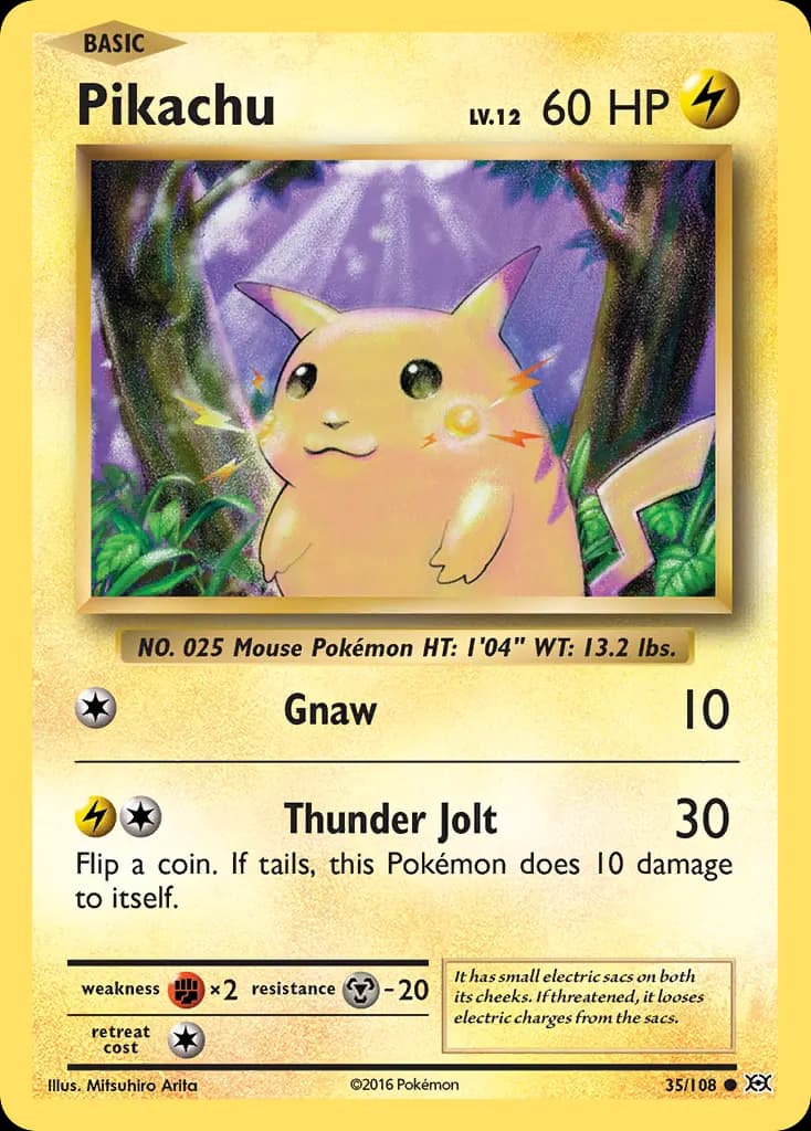 Pikachu — Evolutions 35 Pokémon card