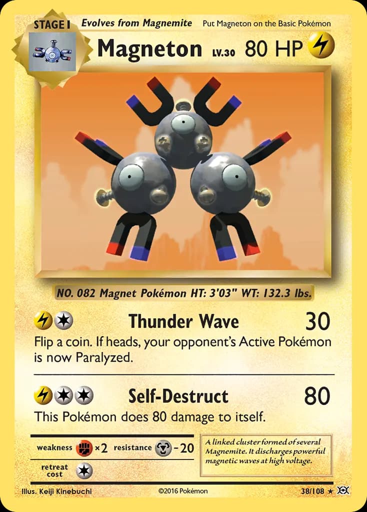 Magneton — Evolutions 38 Pokémon card