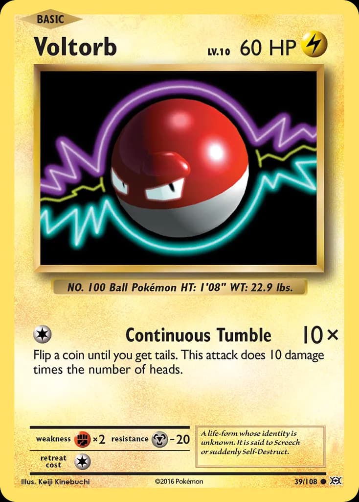 Voltorb — Evolutions 39 Pokémon card
