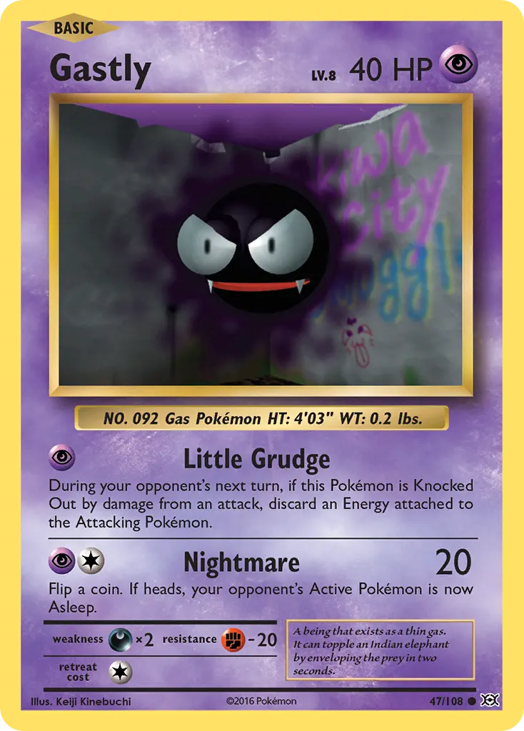 Gastly — Evolutions 47 Pokémon card