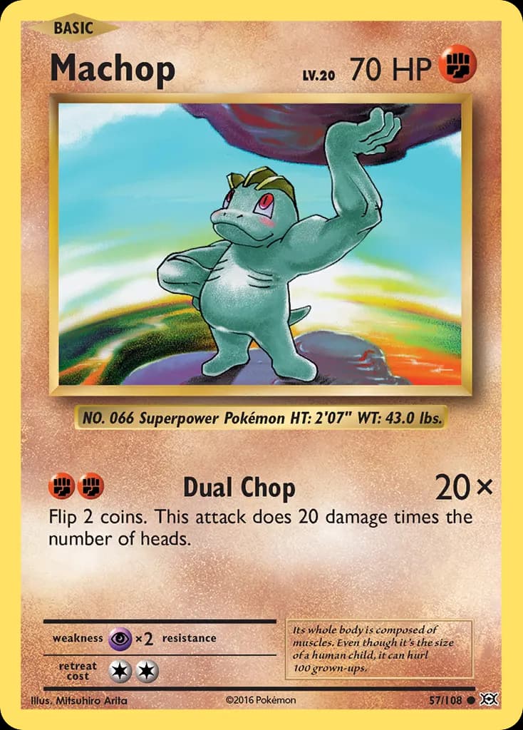 Machop — Evolutions 57 Pokémon card