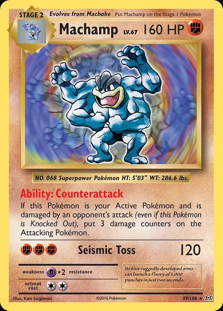 Machamp — Evolutions 59 Pokémon card