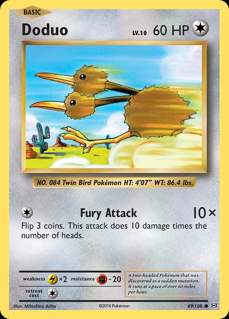 Doduo — Evolutions 69 Pokémon card