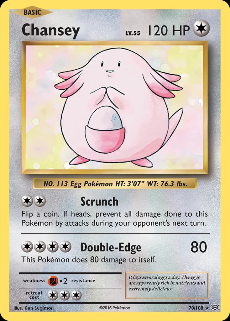 Chansey — Evolutions 70 Pokémon card