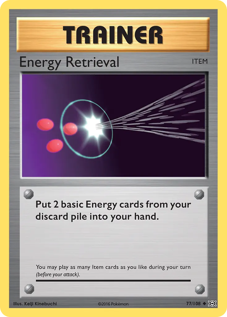 Energy Retrieval — Evolutions 77 Pokémon card