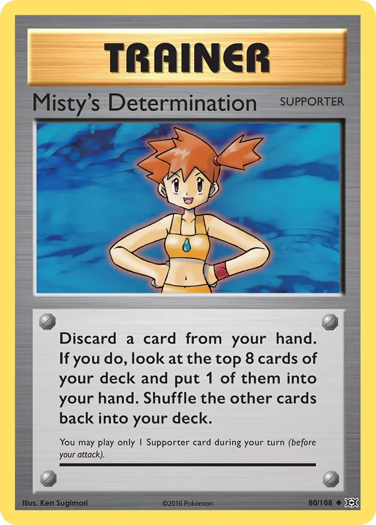 Misty's Determination — Evolutions 80 Pokémon card